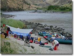 Camp in Hells Canyon