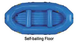 NRS self-bailing raft