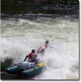 Crashing through Lochsa Falls, ID